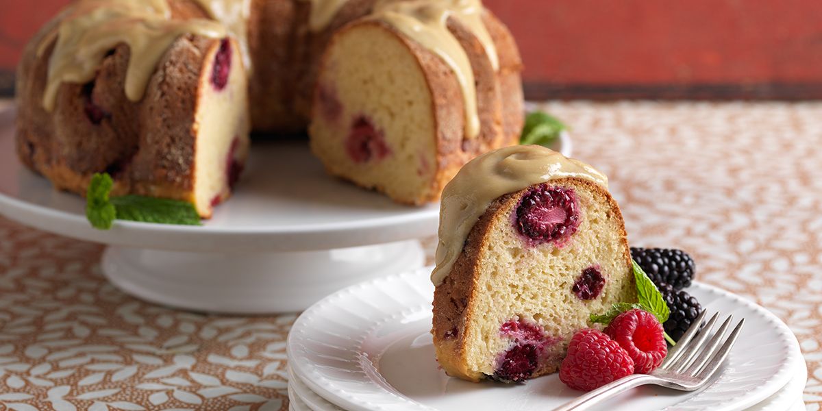 Dole Lemon-Berry Tahini Chiffon Cake