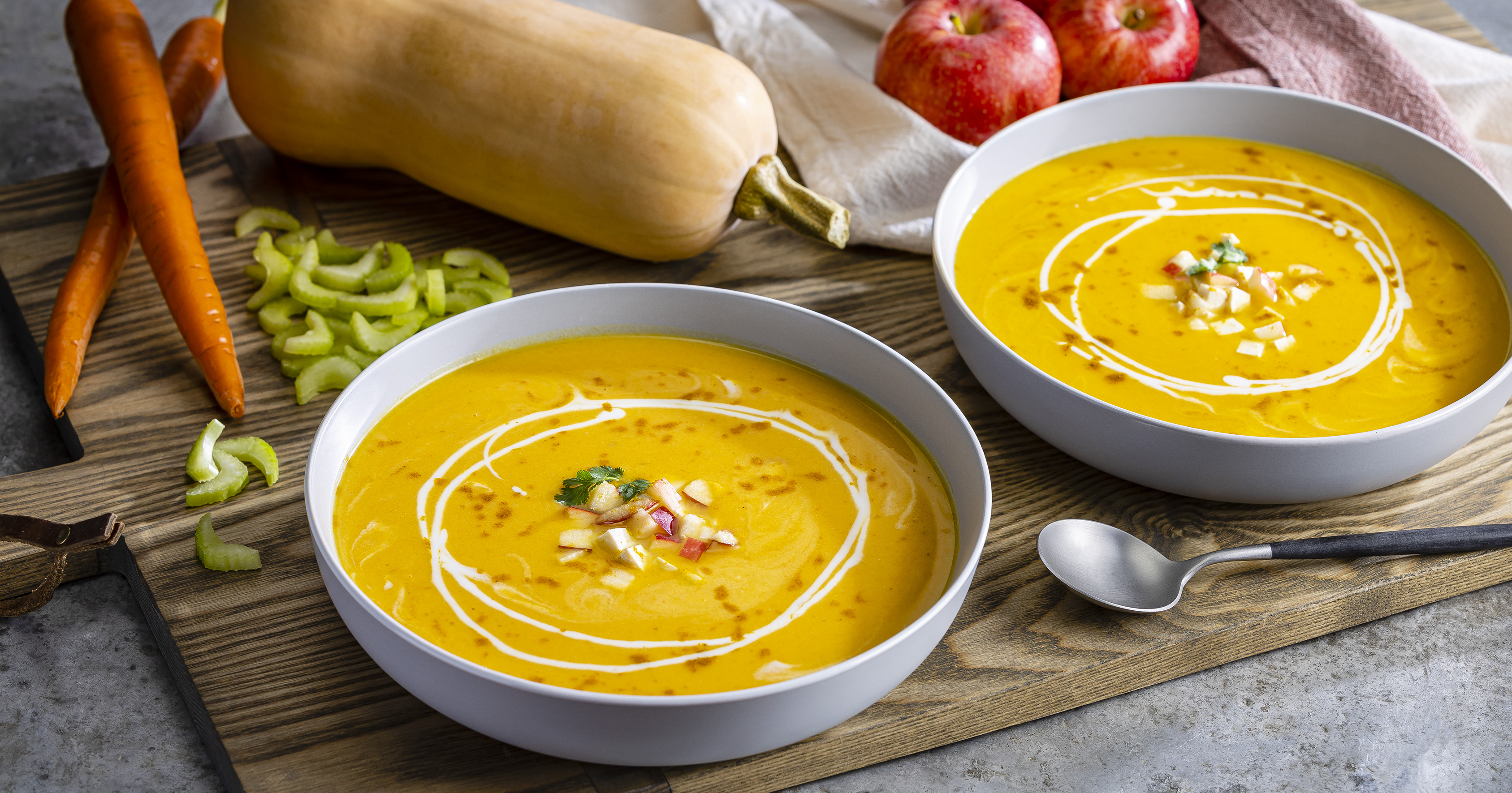 Curried Apple and Butternut Squash Soup