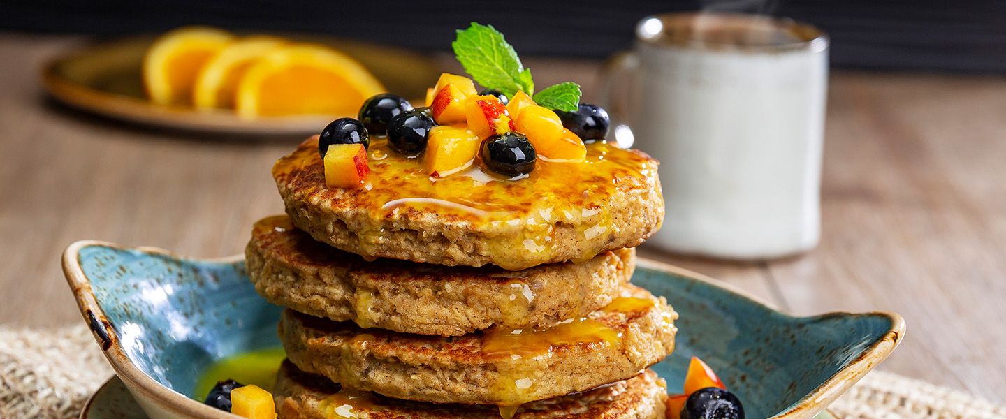 Pride Lands Pancakes with Fruity Sauce