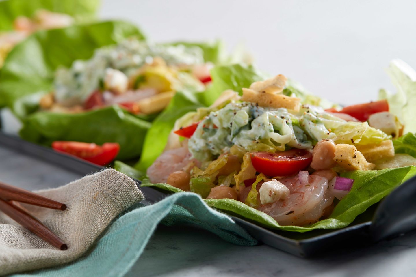 Greek Shrimp Lettuce Wraps