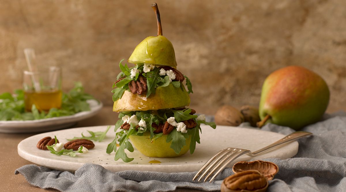 Arugula-Stuffed Pear