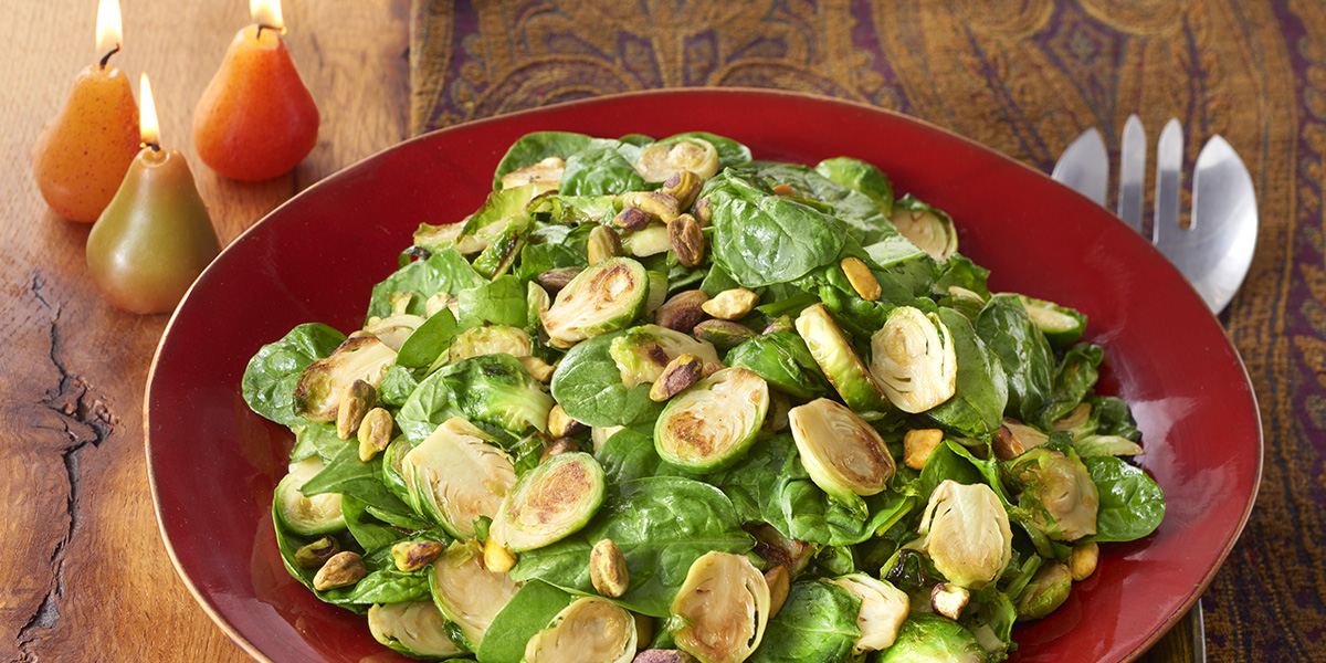 Warm Brussels Sprouts and Spinach